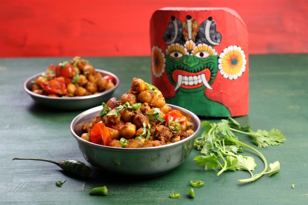 Deviled Chickpeas - Kadala Thel Dala from The Lotus and the Artichoke - SRI LANKA vegan cookbook